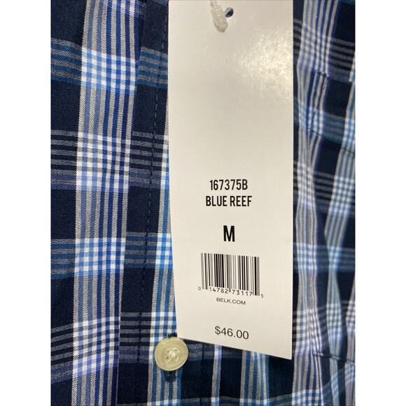 Saddlebreed Mens Shirt Size Medium Blue Plaid Button Up Long Sleeve - Picture 3 of 10